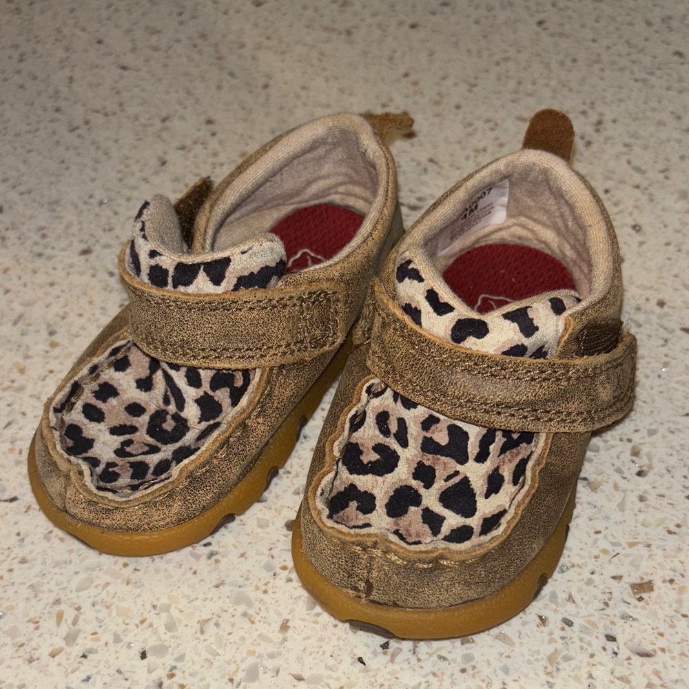 Twisted X Kids Boots with Leopard and Tan Design
